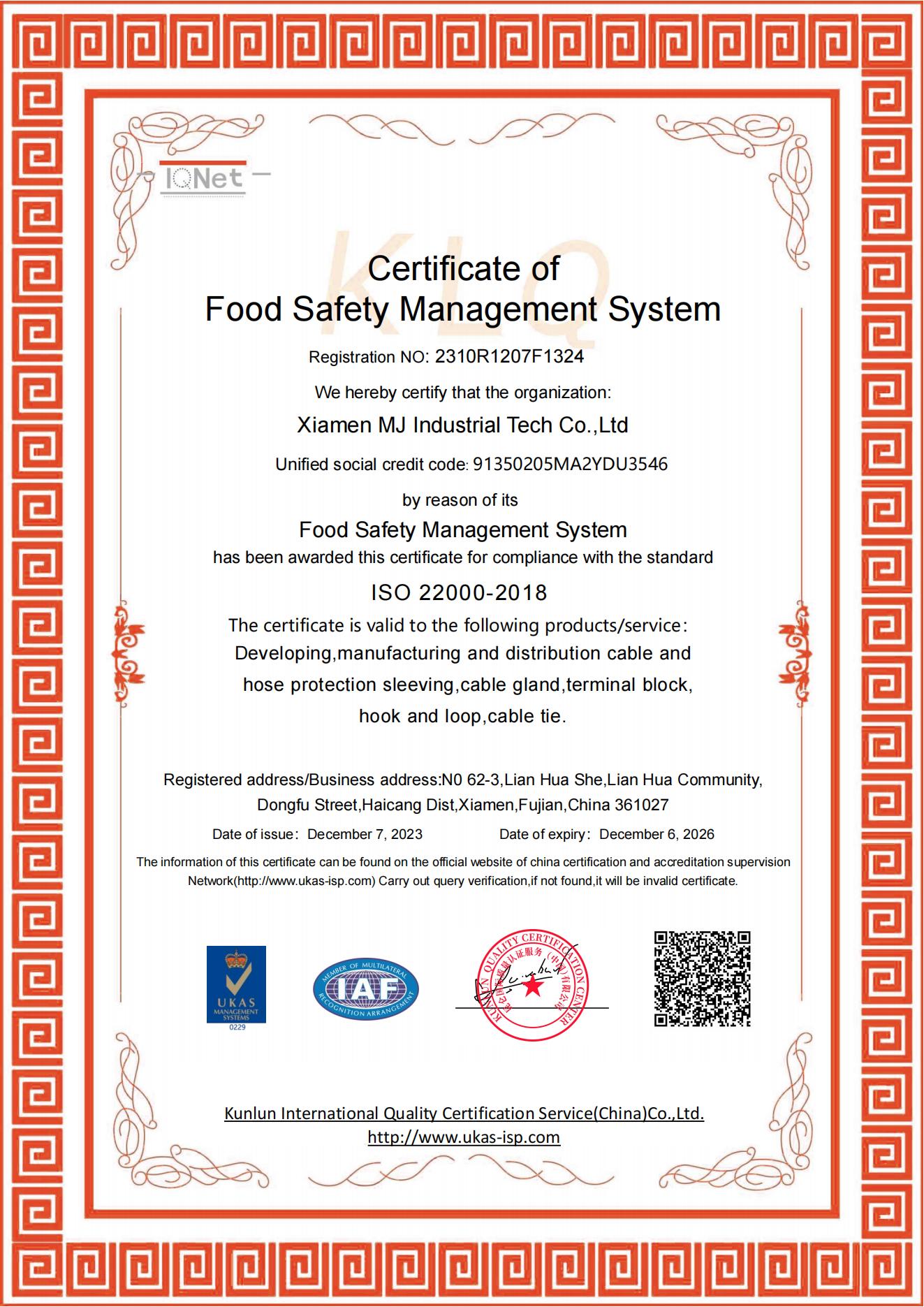 Food Safety Management System