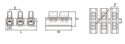 Double Line Black Terminal Strip