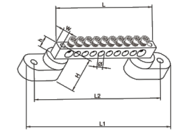 Brass Bar With 1 or 2 Round Holders