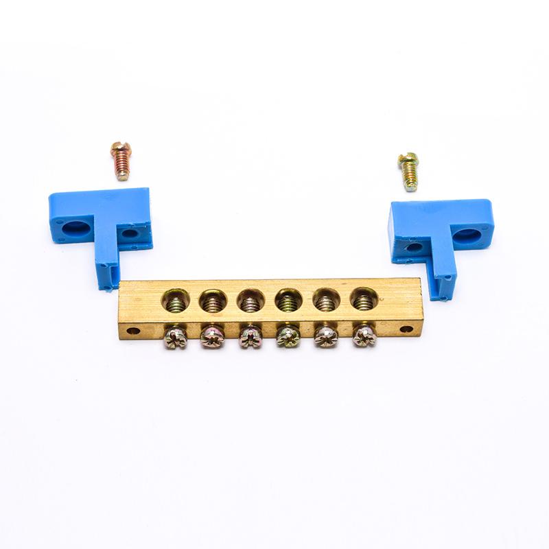 #Earthing Terminal  With 1 or 2 Square Holders Brass Bar 